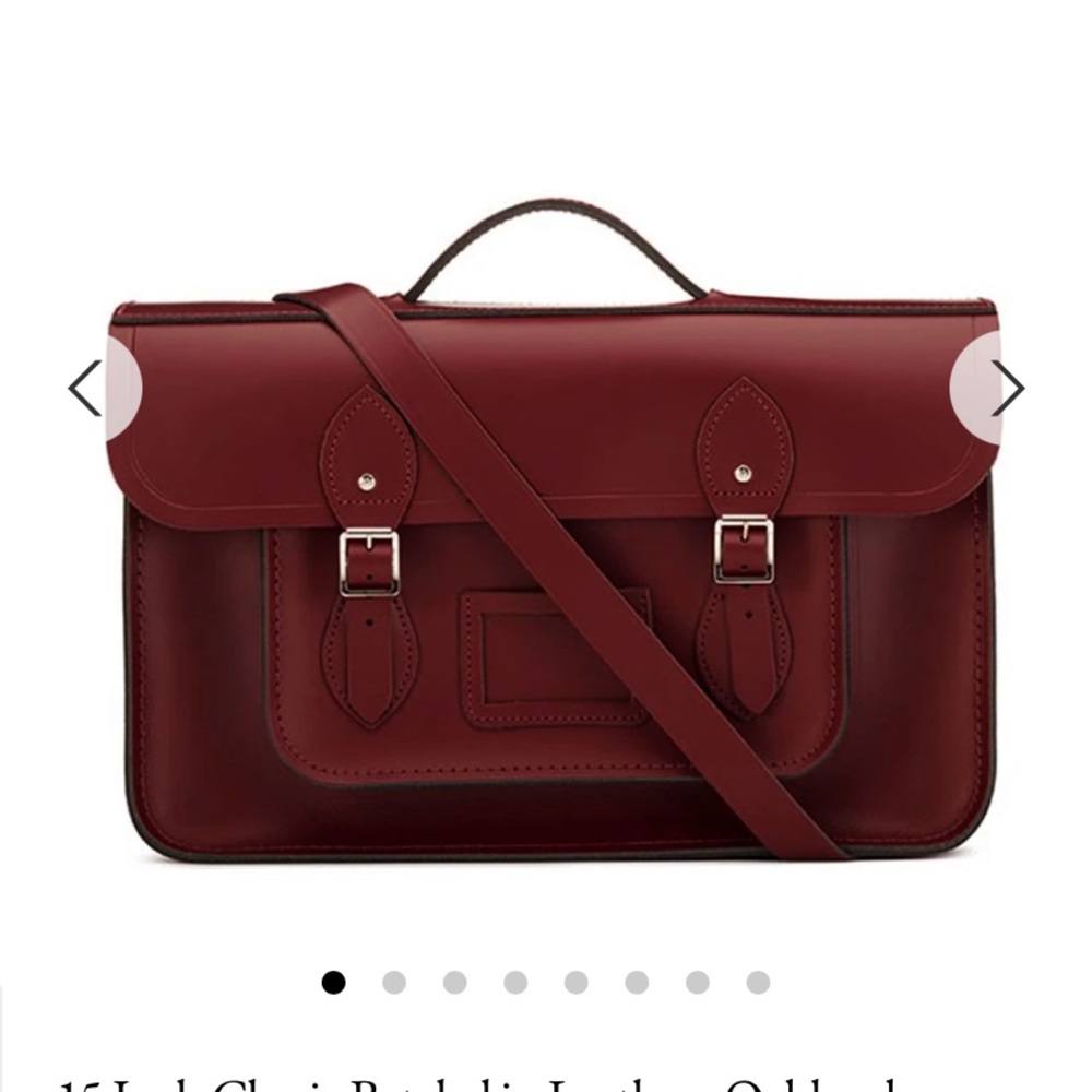 15 Inch Classic Batchel in Leather - Oxblood